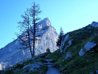 006-Blick auf die Watzmannfrau beim Aufstieg zum Watzmannhaus